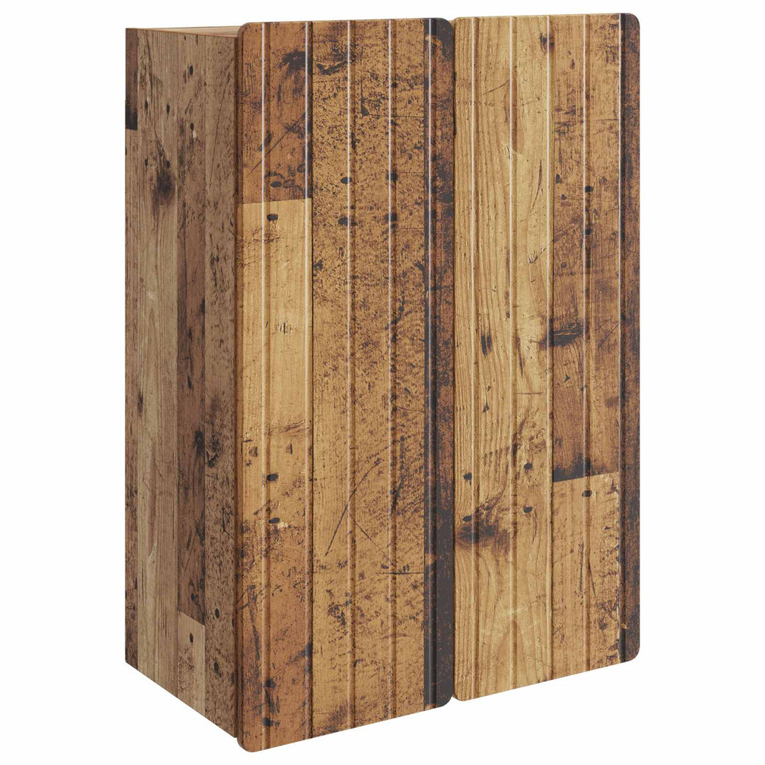 Vægmonteret skab Gammelt træ 66 x 34,5 x 92 cm Konstrueret træ