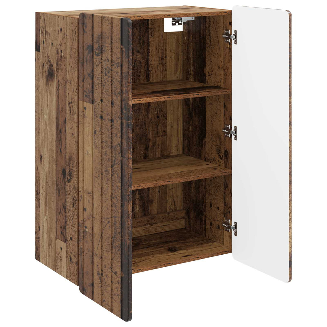 Vægmonteret skab Gammelt træ 66 x 34,5 x 92 cm Konstrueret træ