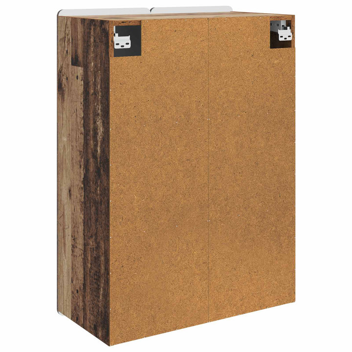 Vægmonteret skab Gammelt træ 66 x 34,5 x 92 cm Konstrueret træ