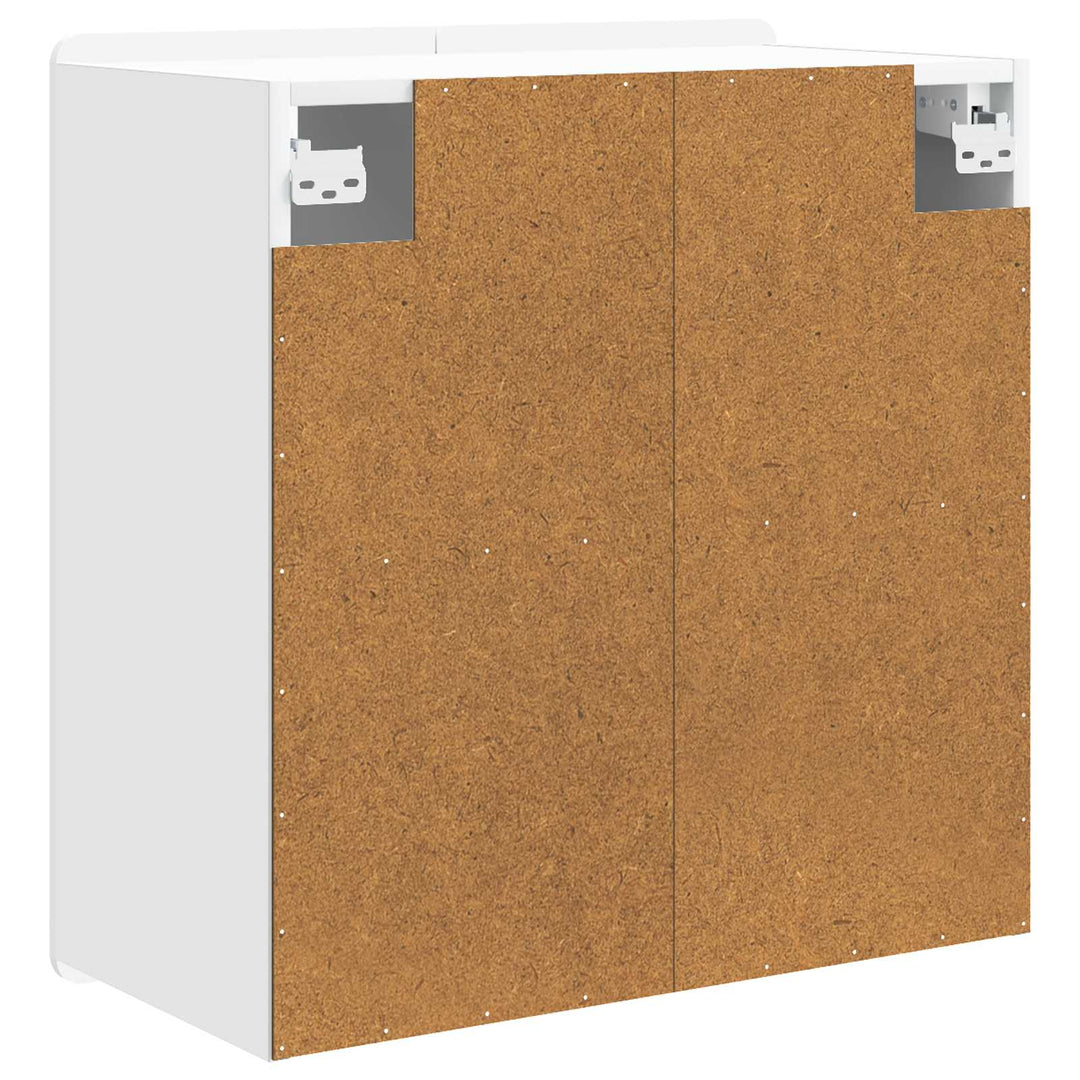 Vægmonteret skab Hvid 59 x 31 x 64 cm Konstrueret træ