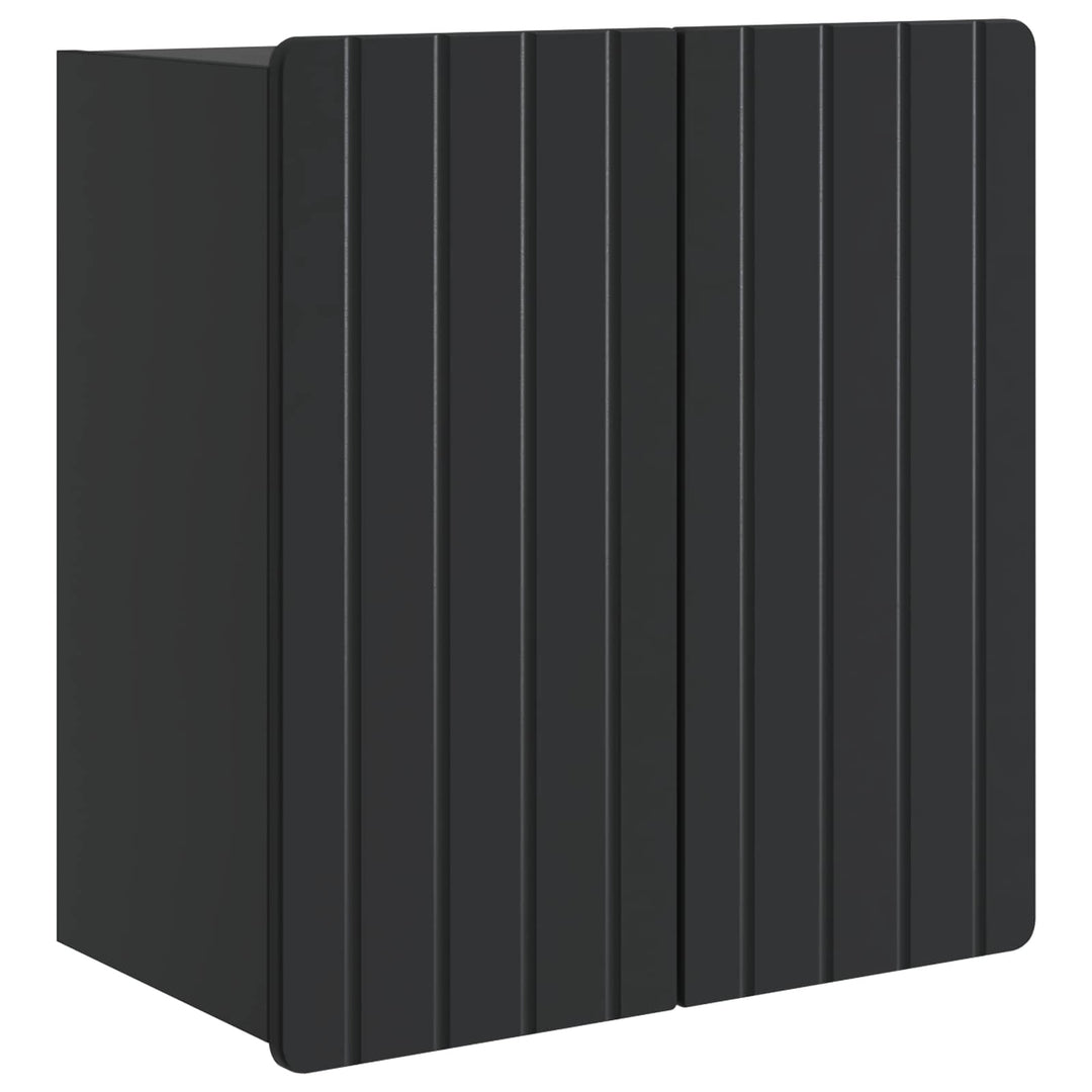 Vægmonteret skab Sort 59 x 31 x 64 cm Konstrueret træ