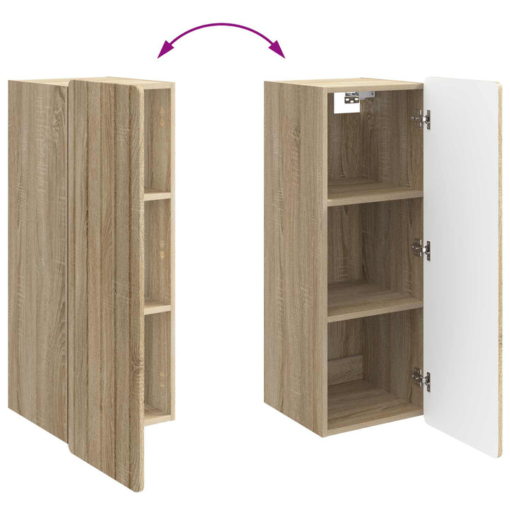 Vægmonteret skab Sonoma-eg 33 x 34,5 x 94 cm Konstrueret træ