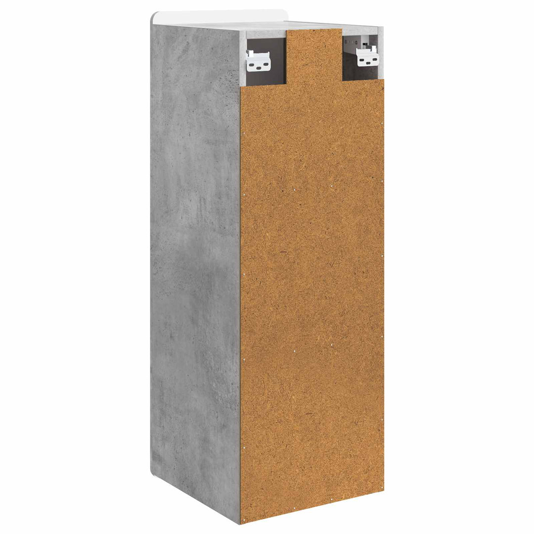 Vægmonteret skab Betongrå 33 x 34,5 x 94 cm Konstrueret træ