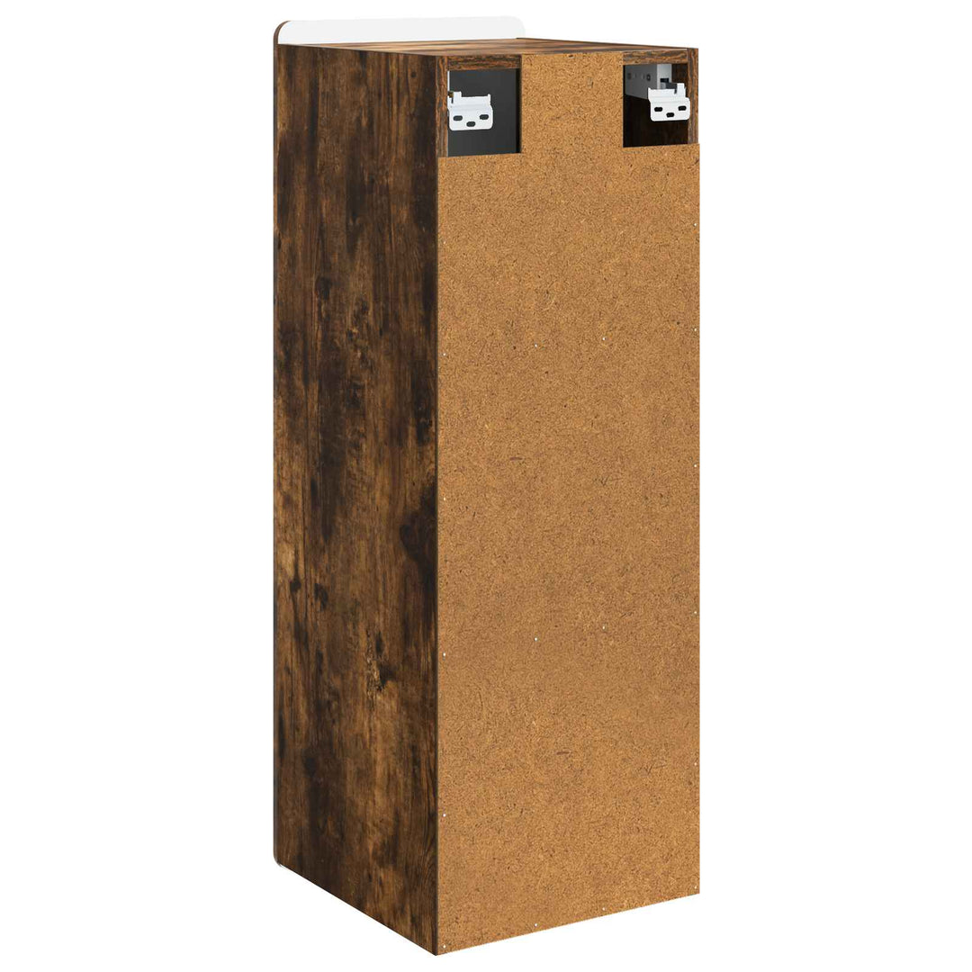 Vægmonteret skab Røget eg 33 x 34,5 x 94 cm Konstrueret træ