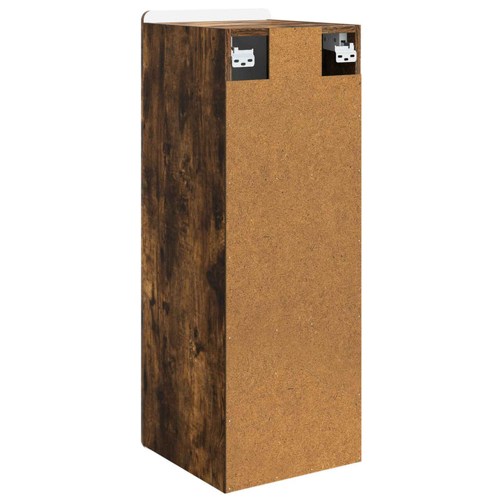 Vægmonteret skab Røget eg 33 x 34,5 x 94 cm Konstrueret træ