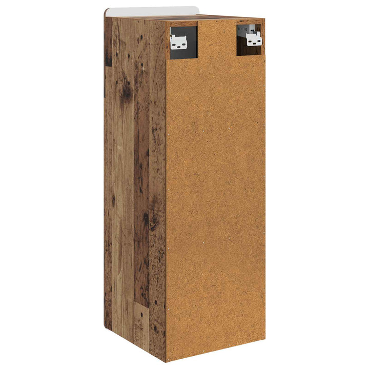 Vægmonteret skab Gammelt træ 33 x 34,5 x 94 cm Konstrueret træ