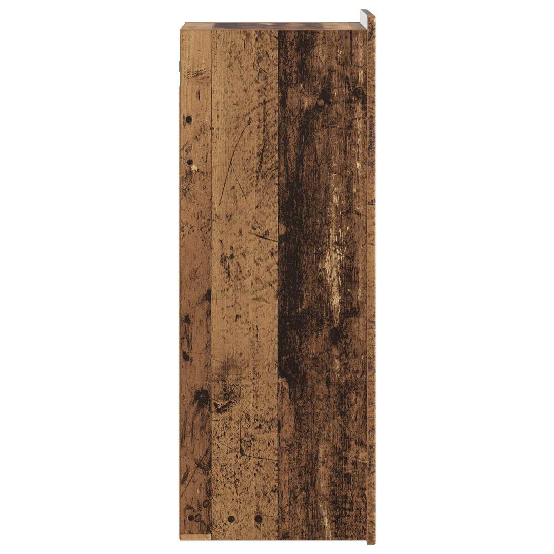 Vægmonteret skab Gammelt træ 33 x 34,5 x 94 cm Konstrueret træ