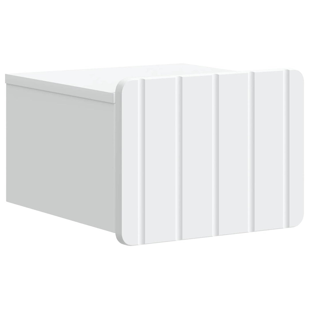 Væghængt Natbord 2 pcs Hvid 33 x 34,5 x 24 cm Konstrueret træ