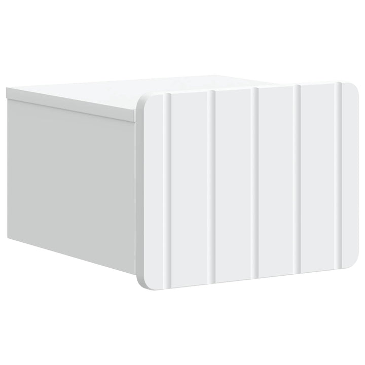 Væghængt Natbord 2 pcs Hvid 33 x 34,5 x 24 cm Konstrueret træ