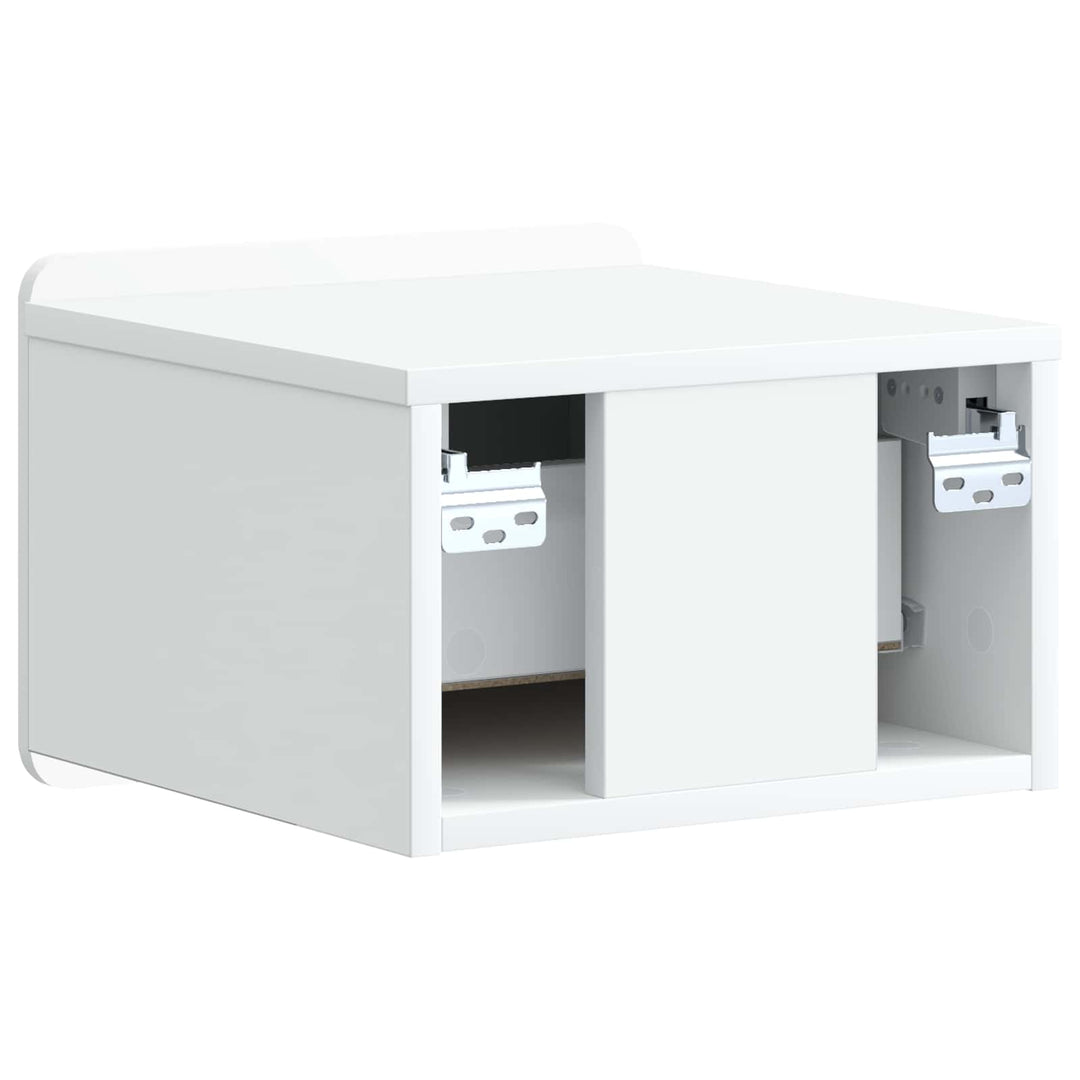 Væghængt Natbord 2 pcs Hvid 33 x 34,5 x 24 cm Konstrueret træ