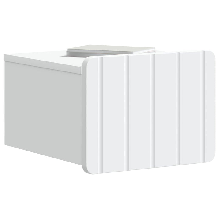 Væghængt Natbord 2 pcs Hvid 33 x 34,5 x 24 cm Konstrueret træ