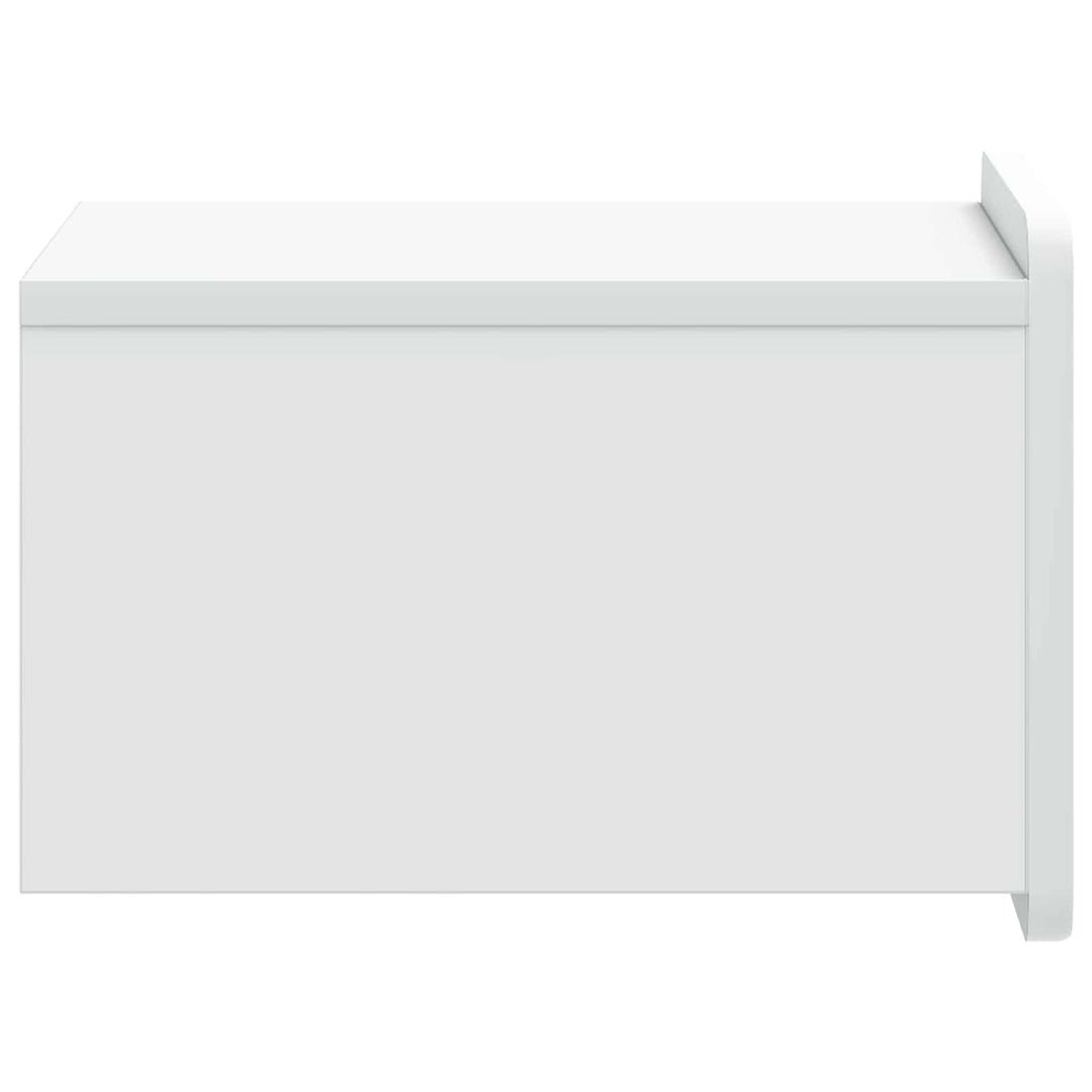Væghængt Natbord 2 pcs Hvid 33 x 34,5 x 24 cm Konstrueret træ