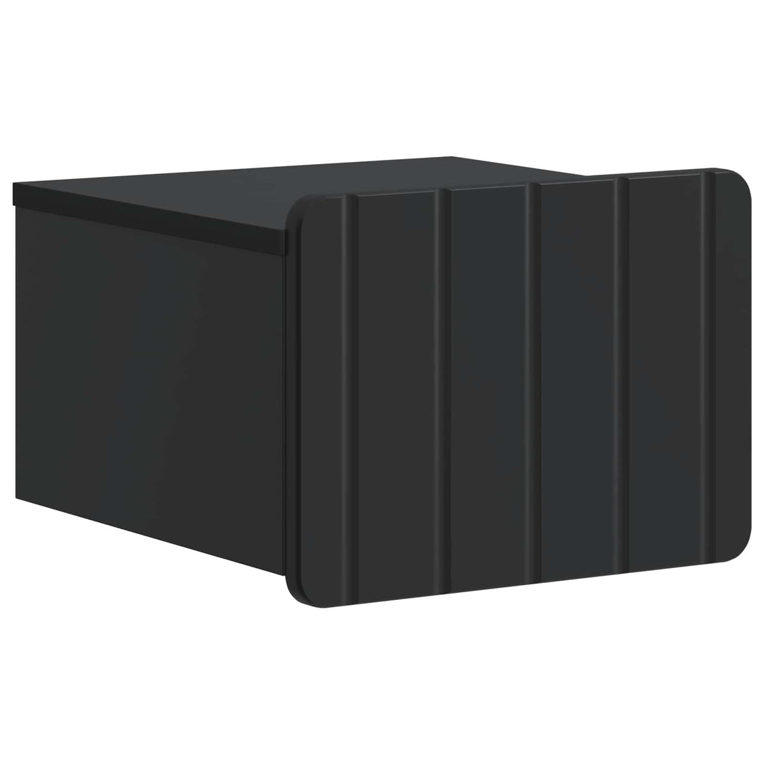 Væghængt Natbord 2 pcs Sort 33 x 34,5 x 24 cm Konstrueret træ