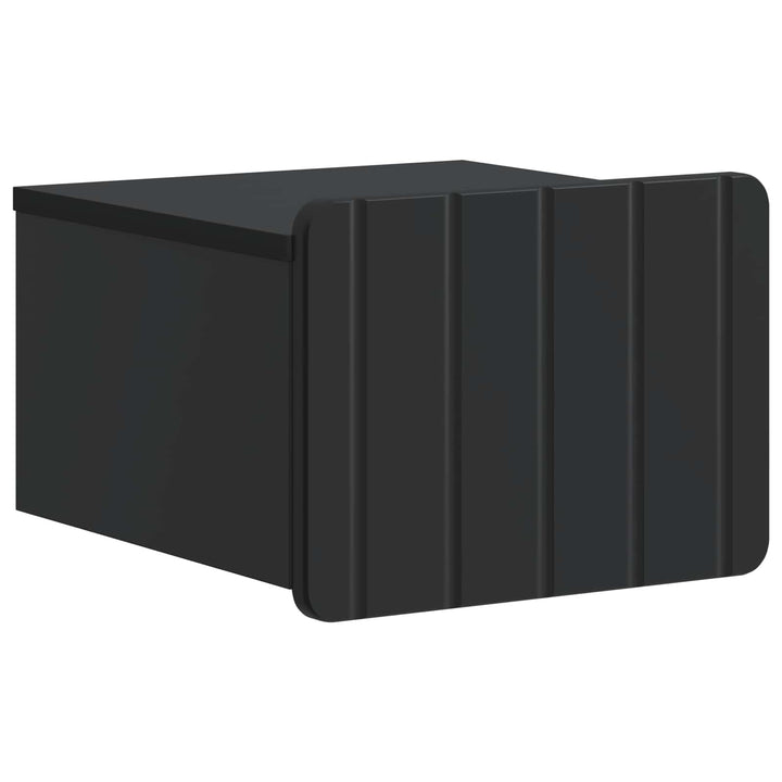 Væghængt Natbord 2 pcs Sort 33 x 34,5 x 24 cm Konstrueret træ