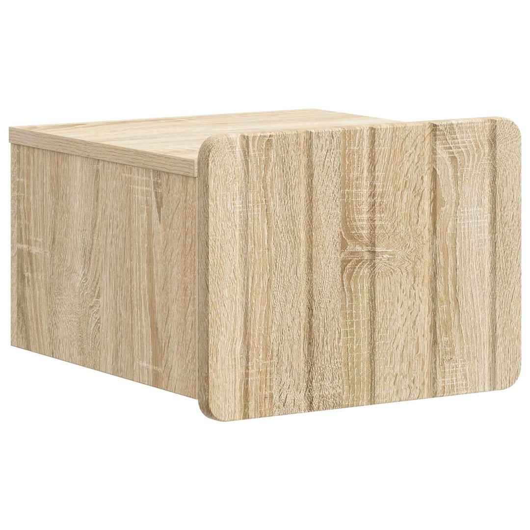 Væghængt Natbord med skuffe 2 pcs Sonoma-eg 33 x 34,5 x 24 cm