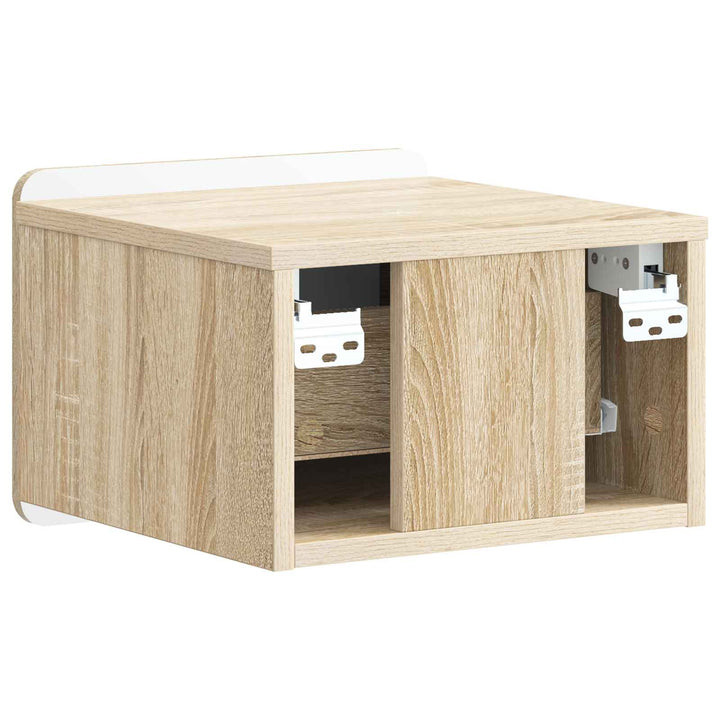 Væghængt Natbord med skuffe 2 pcs Sonoma-eg 33 x 34,5 x 24 cm