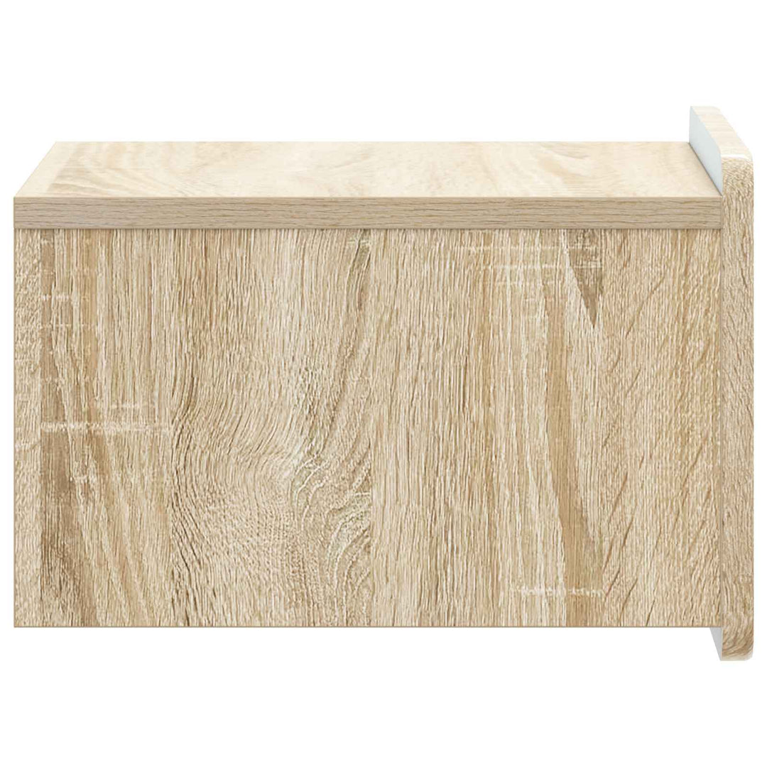 Væghængt Natbord med skuffe 2 pcs Sonoma-eg 33 x 34,5 x 24 cm