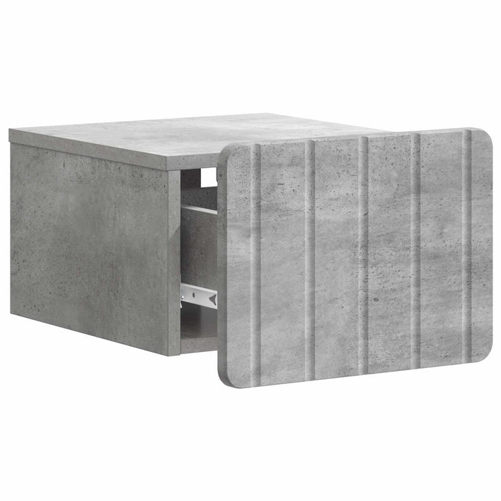 Væghængt Natbord Betongrå 33 x 34,5 x 24 cm Konstrueret træ