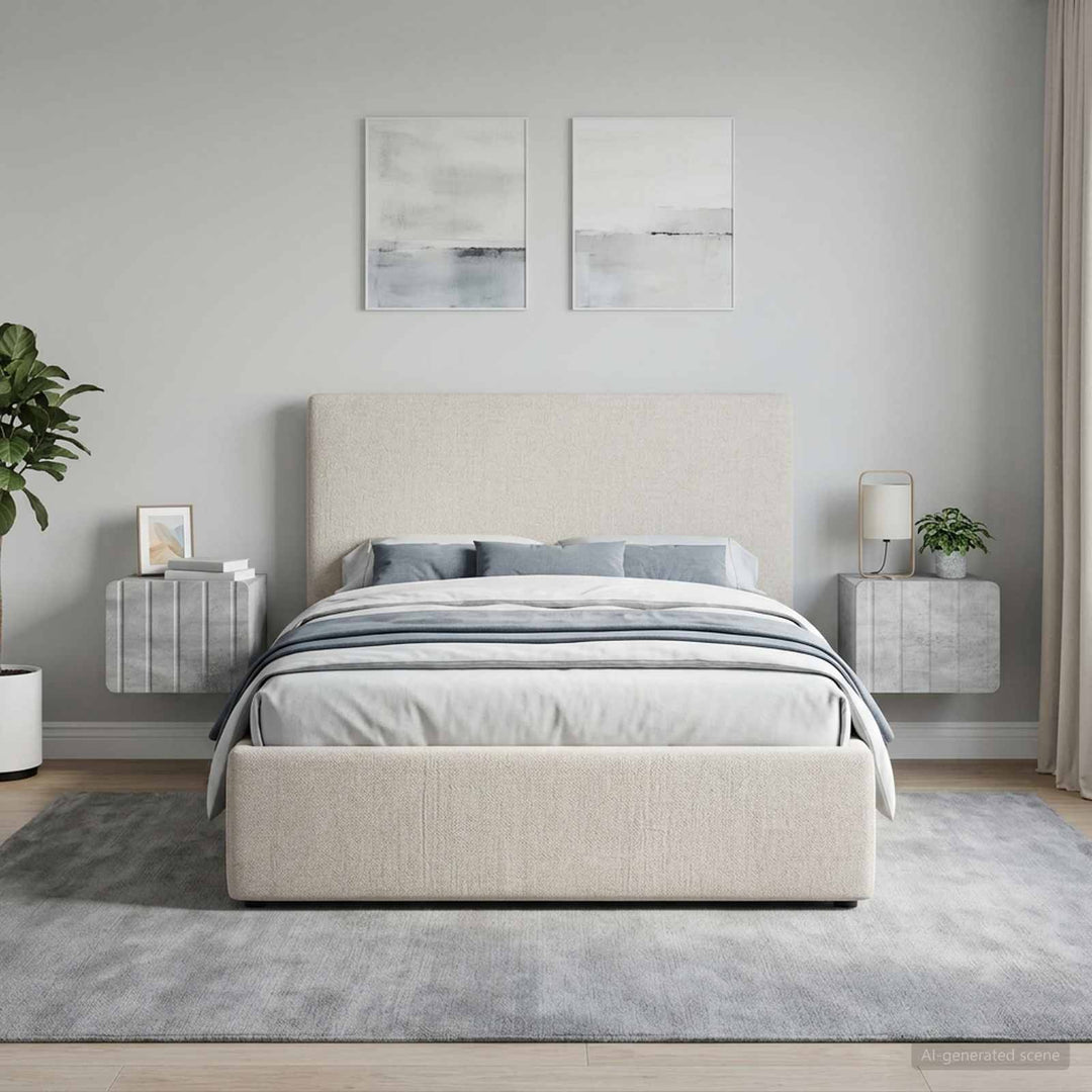 Væghængt Natbord med skuffe 2 pcs Betongrå 33 x 34,5 x 24 cm