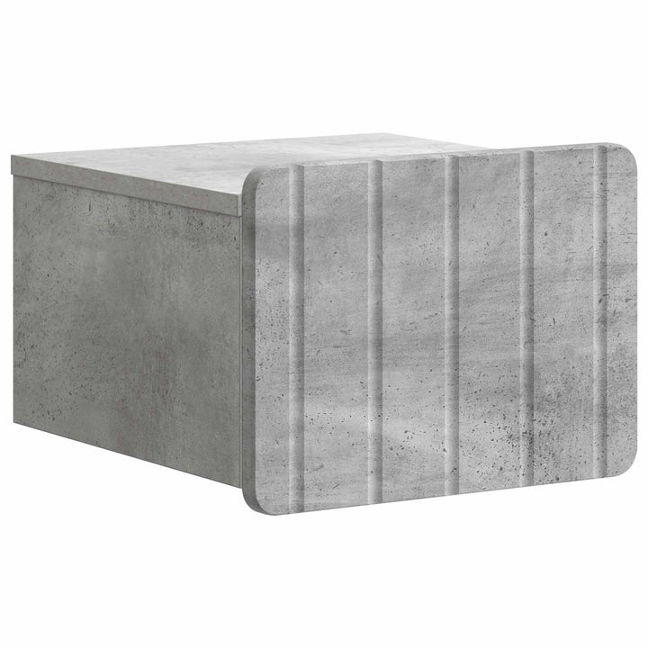 Væghængt Natbord med skuffe 2 pcs Betongrå 33 x 34,5 x 24 cm