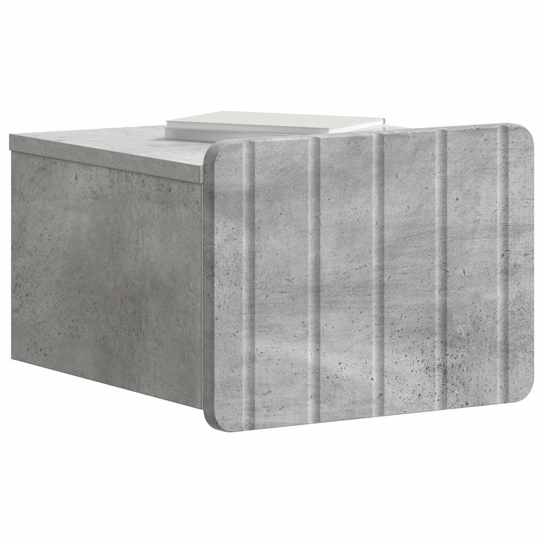 Væghængt Natbord med skuffe 2 pcs Betongrå 33 x 34,5 x 24 cm