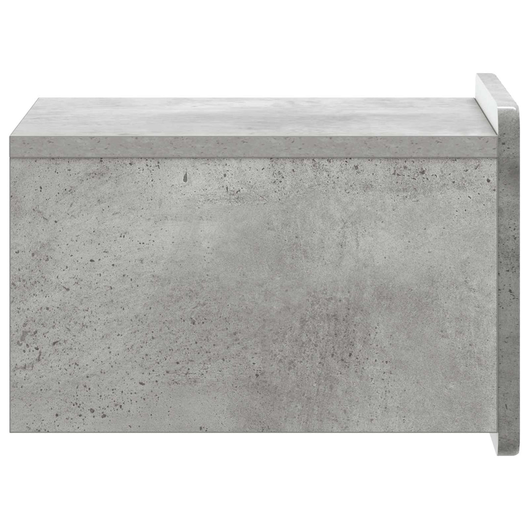 Væghængt Natbord med skuffe 2 pcs Betongrå 33 x 34,5 x 24 cm