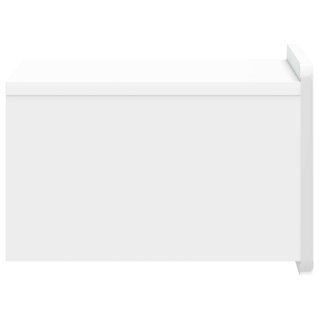 Væghængt Natbord 2 pcs Hvid højglans 33 x 34,5 x 24 cm