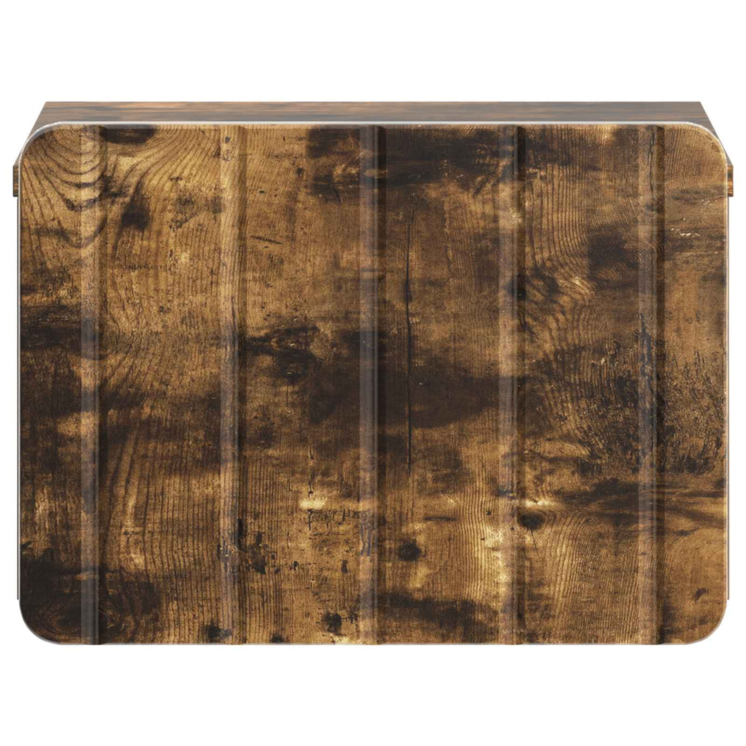 Væghængt Natbord med skuffe 2 pcs Røget eg 33 x 34,5 x 24 cm