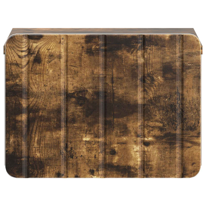 Væghængt Natbord med skuffe 2 pcs Røget eg 33 x 34,5 x 24 cm