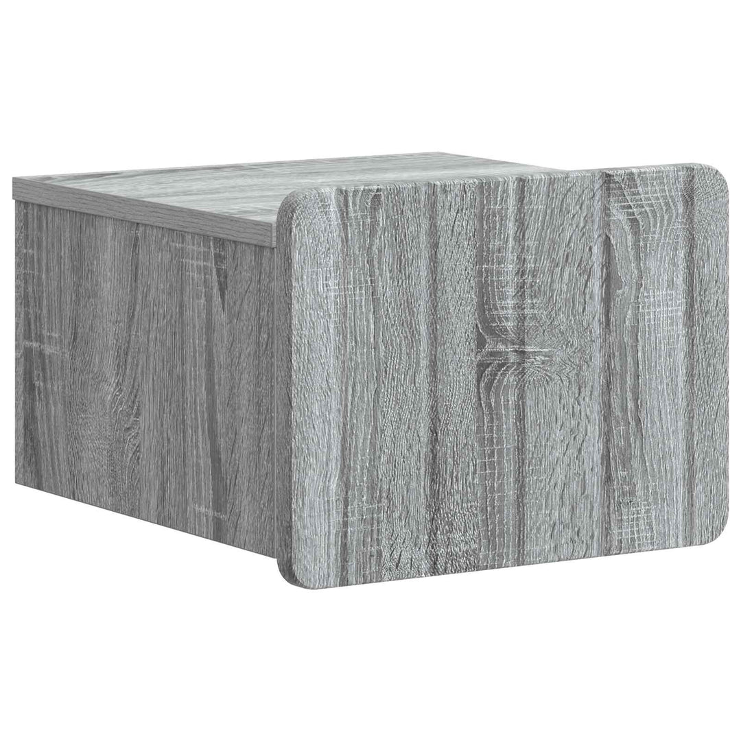 Væghængt Natbord 2 pcs Grå sonoma-eg 33 x 34,5 x 24 cm