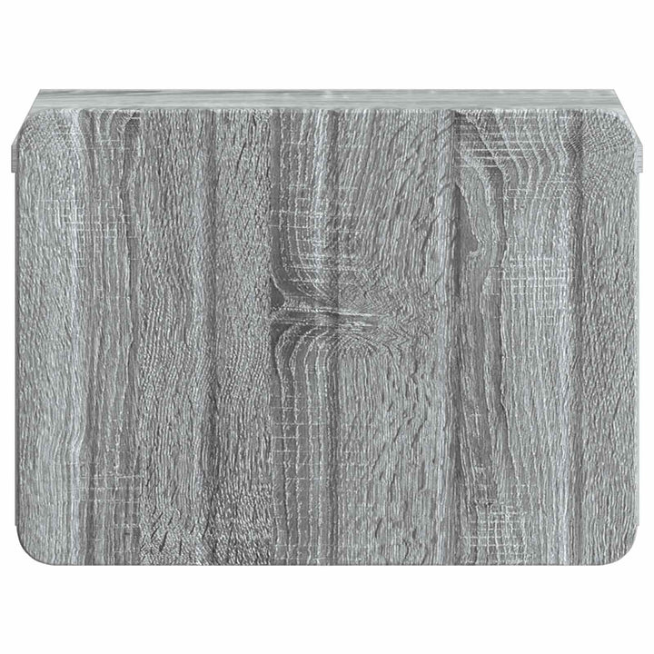 Væghængt Natbord 2 pcs Grå sonoma-eg 33 x 34,5 x 24 cm