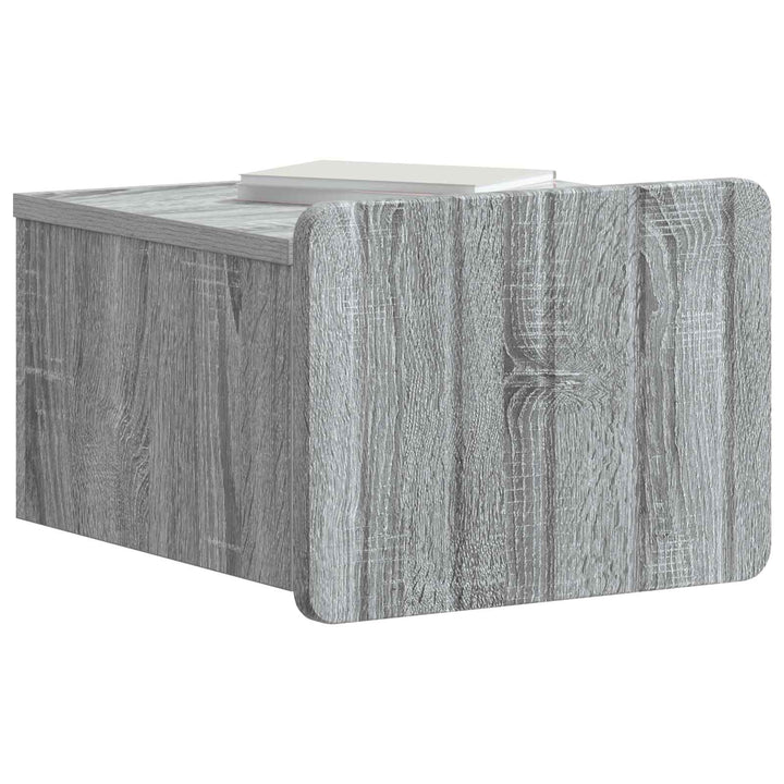 Væghængt Natbord 2 pcs Grå sonoma-eg 33 x 34,5 x 24 cm