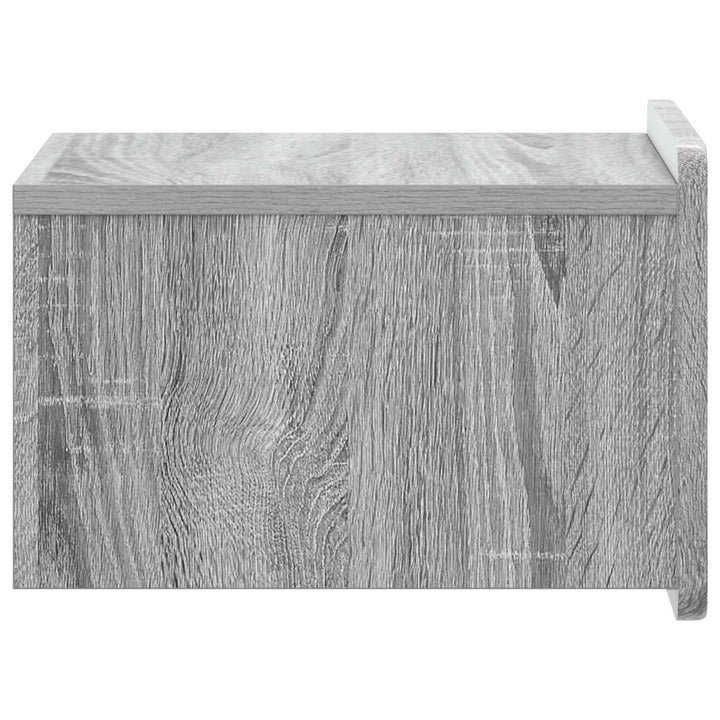 Væghængt Natbord 2 pcs Grå sonoma-eg 33 x 34,5 x 24 cm