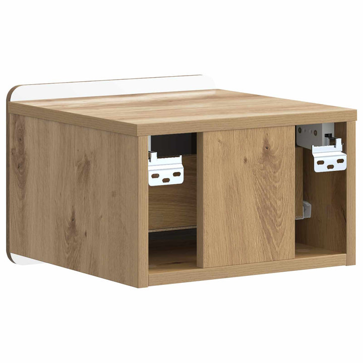 Væghængt Natbord med skuffe 2 pcs Artisan-eg 33 x 34,5 x 24 cm