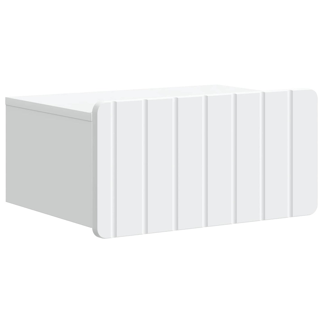 Væghængt Natbord 2 pcs Hvid 49 x 34,5 x 24 cm Konstrueret træ