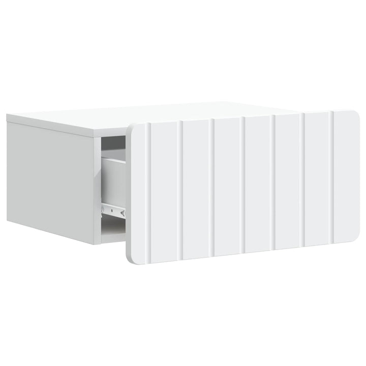 Væghængt Natbord 2 pcs Hvid 49 x 34,5 x 24 cm Konstrueret træ