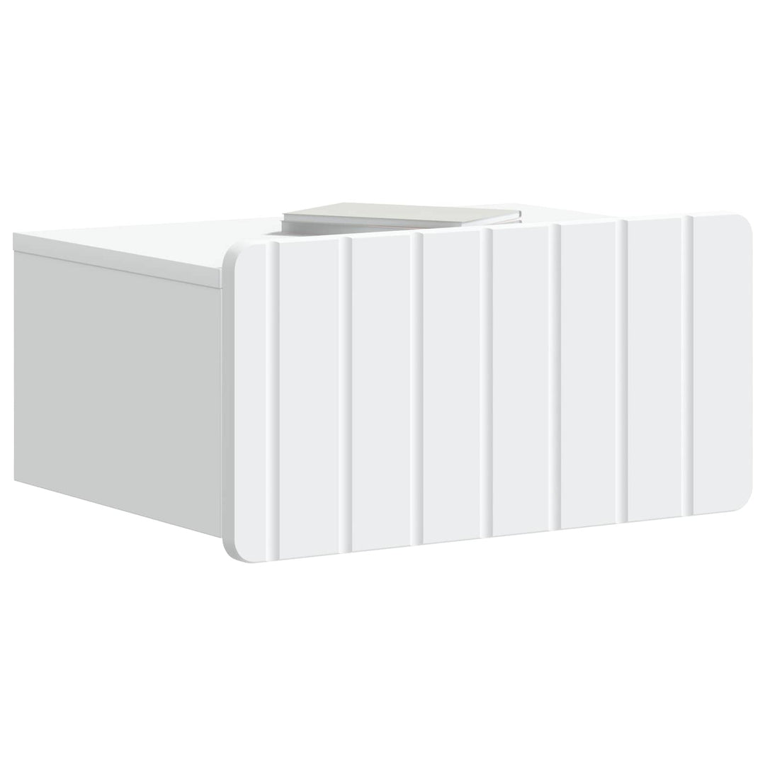 Væghængt Natbord 2 pcs Hvid 49 x 34,5 x 24 cm Konstrueret træ