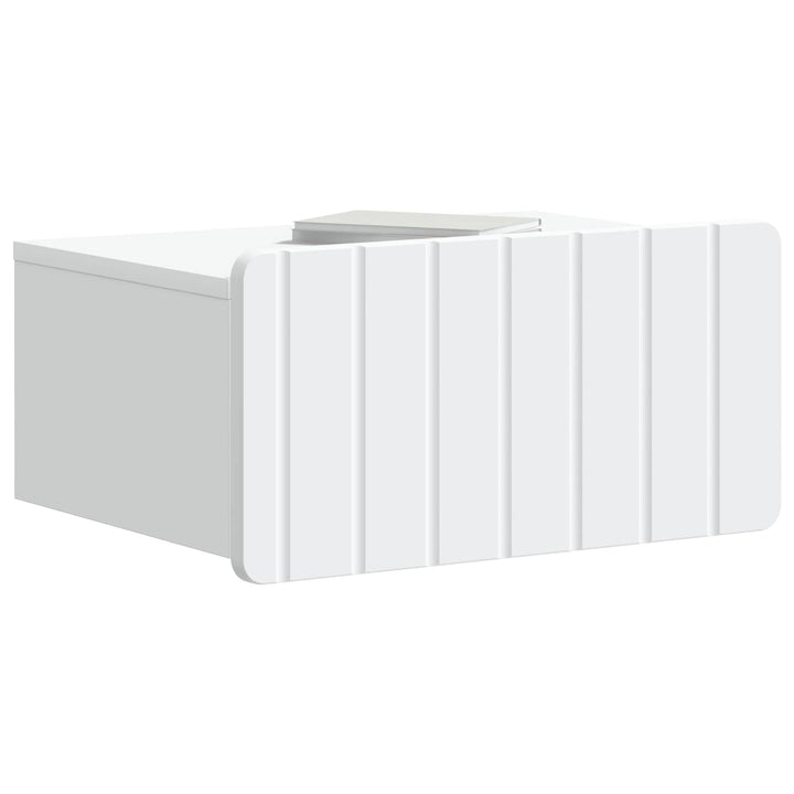 Væghængt Natbord 2 pcs Hvid 49 x 34,5 x 24 cm Konstrueret træ