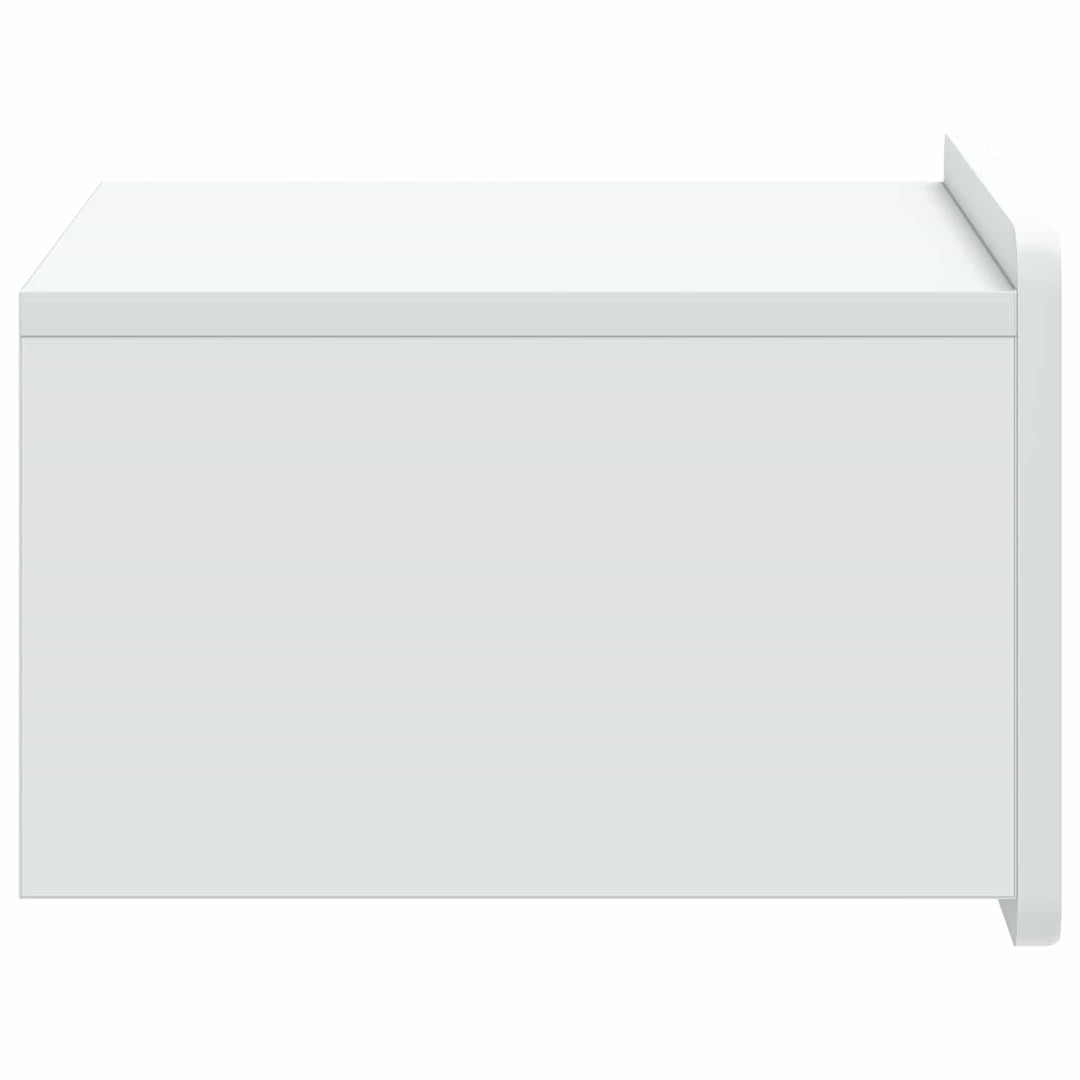 Væghængt Natbord 2 pcs Hvid 49 x 34,5 x 24 cm Konstrueret træ