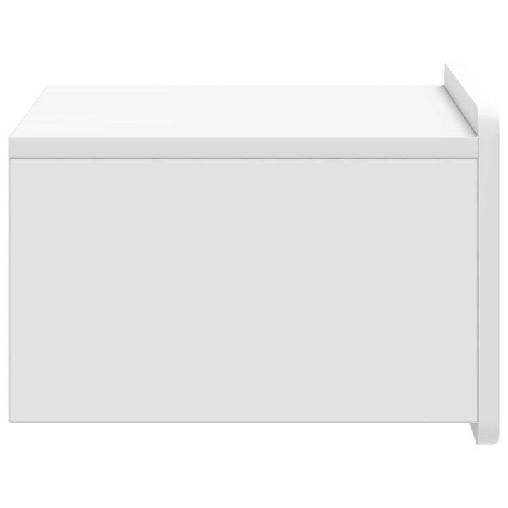Væghængt Natbord 2 pcs Hvid 49 x 34,5 x 24 cm Konstrueret træ
