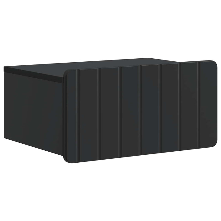 Væghængt Natbord Sort 49 x 34,5 x 24 cm Konstrueret træ