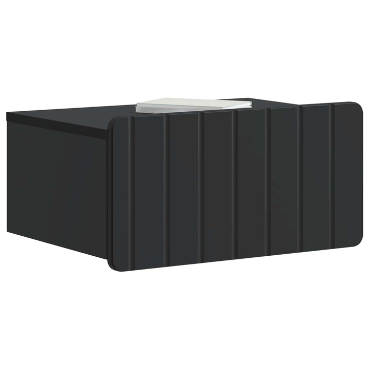 Væghængt Natbord Sort 49 x 34,5 x 24 cm Konstrueret træ