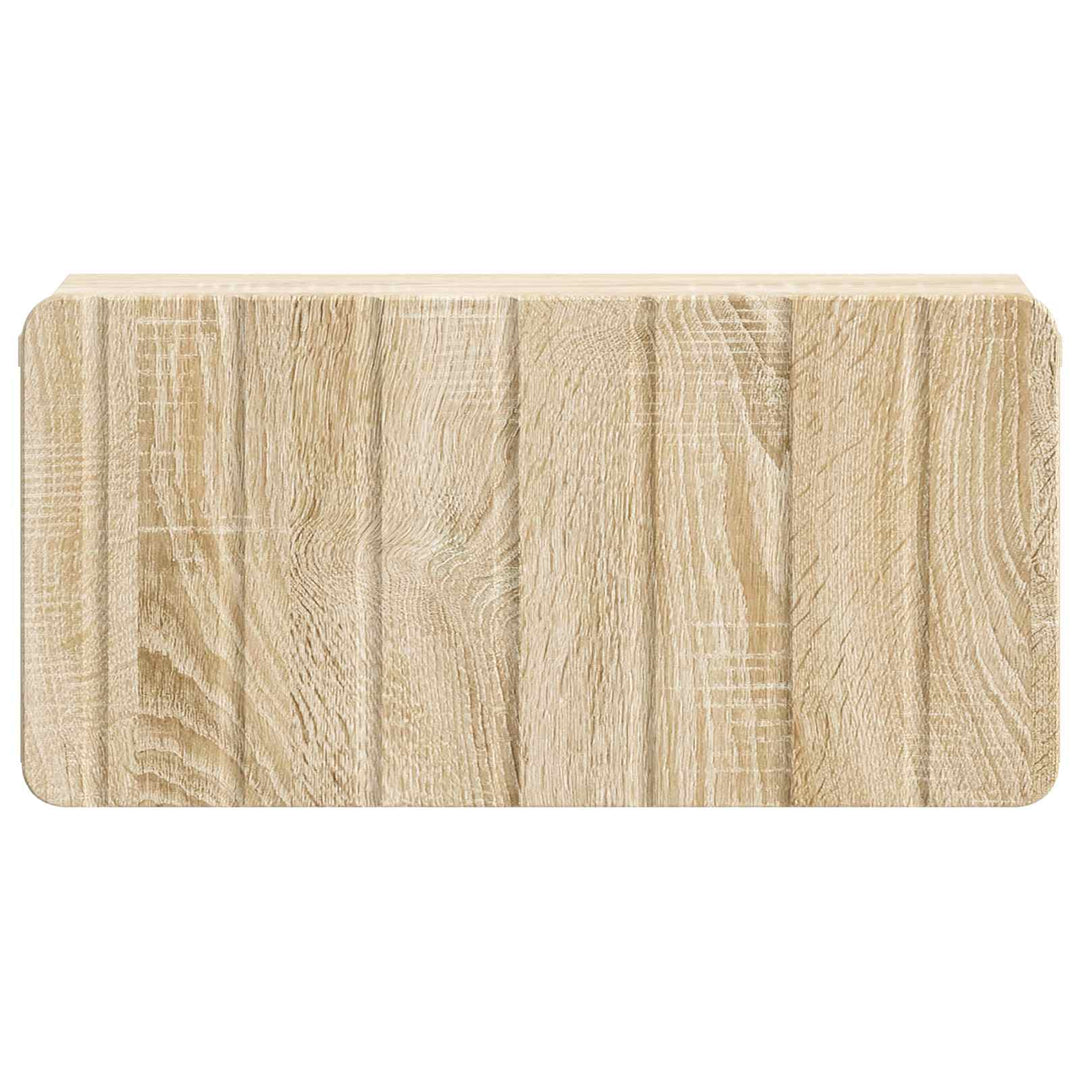 Væghængt Natbord med skuffe 2 pcs Sonoma-eg 49 x 34,5 x 24 cm