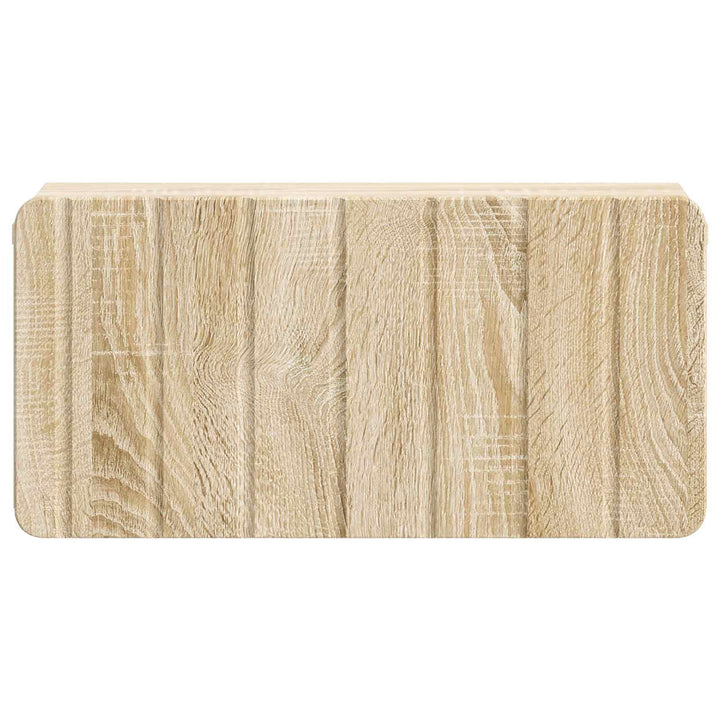 Væghængt Natbord med skuffe 2 pcs Sonoma-eg 49 x 34,5 x 24 cm