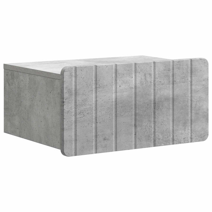 Væghængt Natbord med skuffe 2 pcs Betongrå 49 x 34,5 x 24 cm