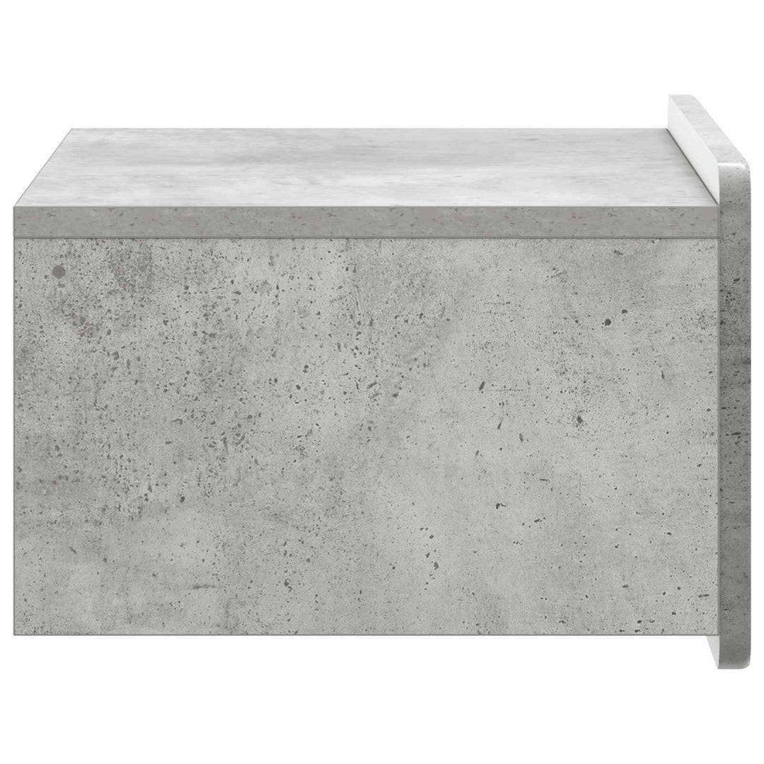 Væghængt Natbord med skuffe 2 pcs Betongrå 49 x 34,5 x 24 cm