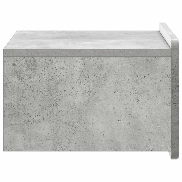 Væghængt Natbord med skuffe 2 pcs Betongrå 49 x 34,5 x 24 cm