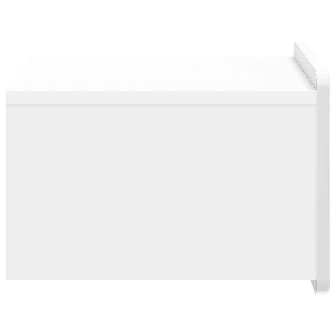 Væghængt Natbord 2 pcs Hvid højglans 49 x 34,5 x 24 cm