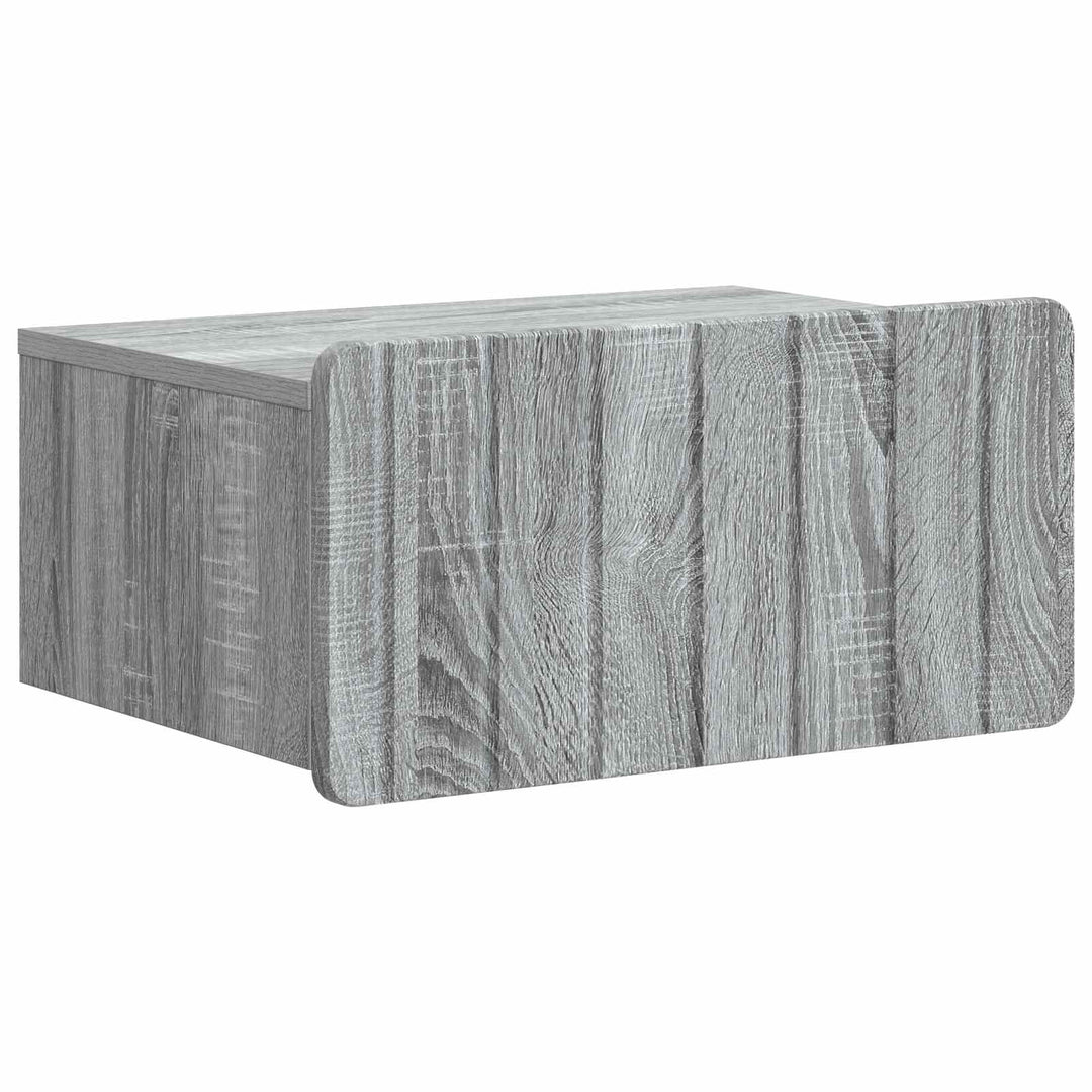 Væghængt Natbord 2 pcs Grå sonoma-eg 49 x 34,5 x 24 cm