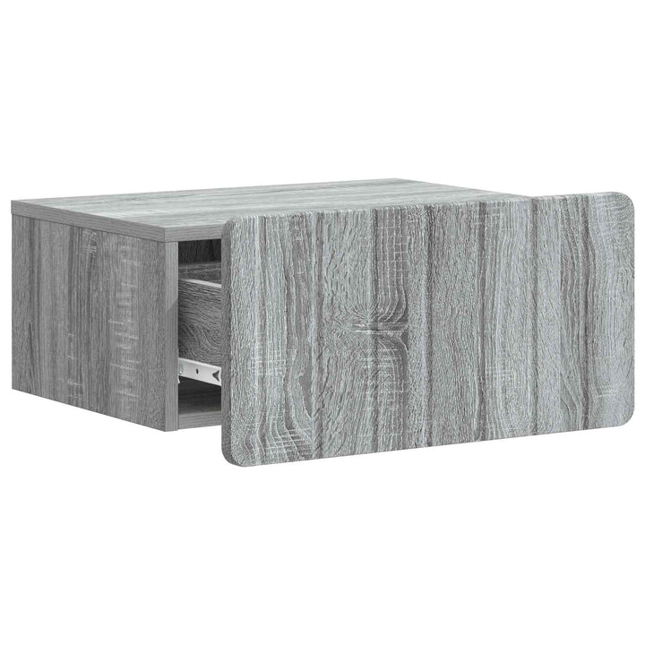 Væghængt Natbord 2 pcs Grå sonoma-eg 49 x 34,5 x 24 cm